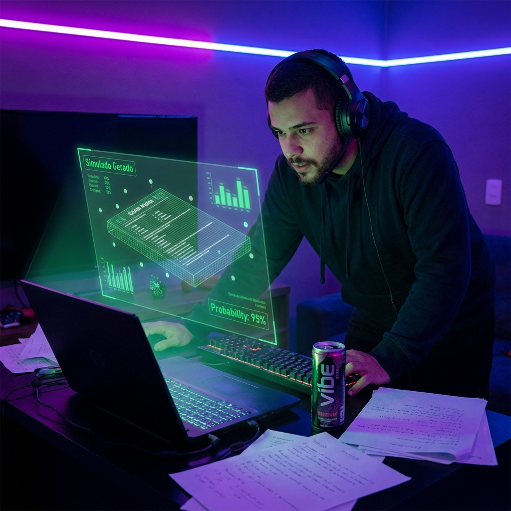 Estudante fazendo engenharia reversa de provas com IA